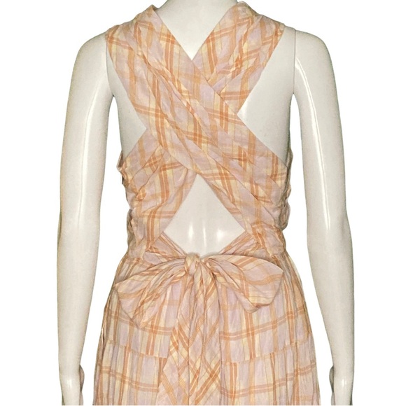 NWT Ulla Johnson Pale Lilac Plaid Noelle Dress - Picture 5 of 9